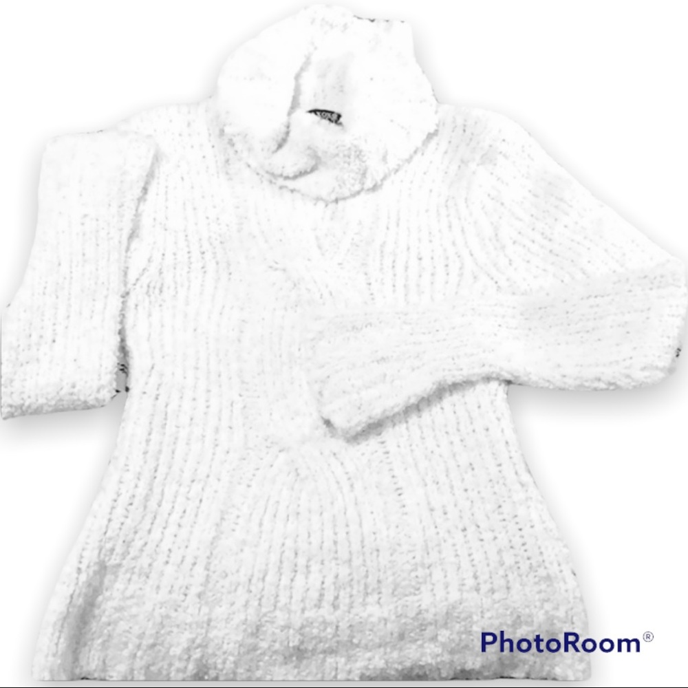 Xoxo Jeans white cable knit cowl neck sweater